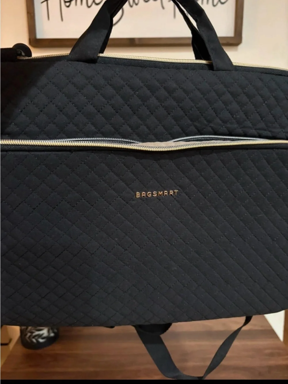 BAGSMART Quilted Laptop Bag / Briefcase – Black it